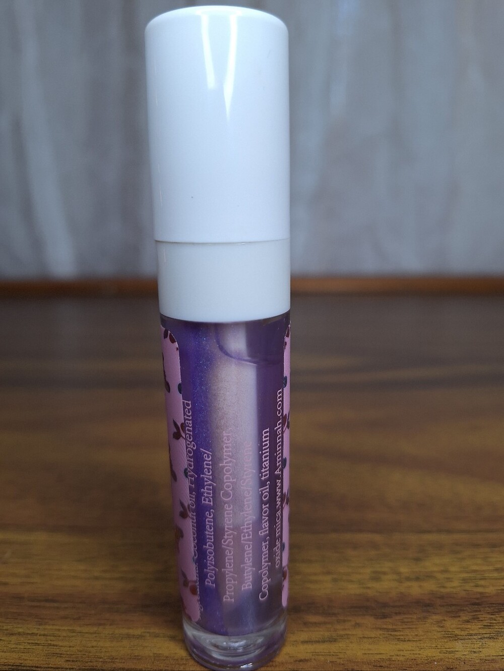 Aminnah Mermaid Kisses Lip Gloss Shimmer High Shine Iridescent Purple Pink New - Picture 2 of 2